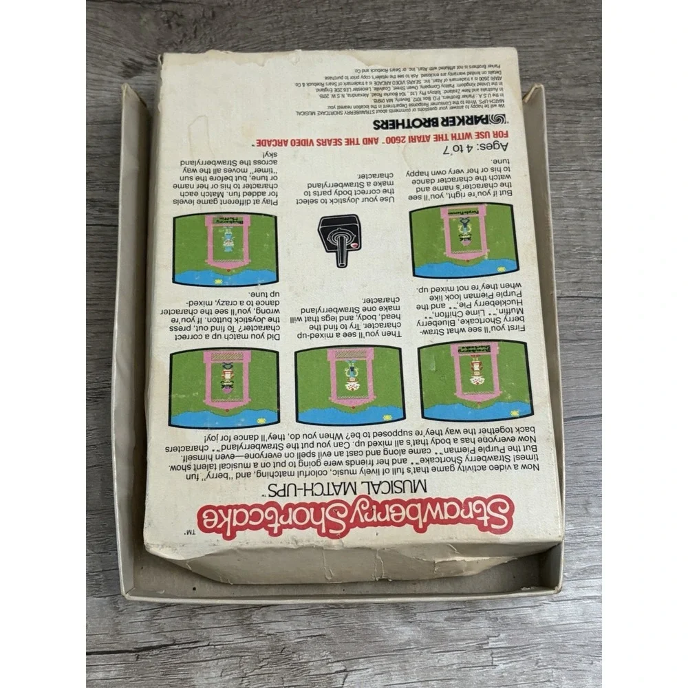 Vintage Atari 2600 - Strawberry Shortcake Musical Matchups Game Parker Bros 1983